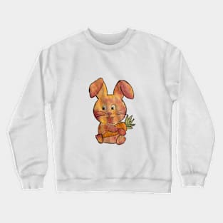 cute watercolor easter bunny sweet watercolour rabbit Crewneck Sweatshirt